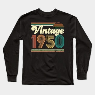 70th Birthday Gift 70 years Vintage 1950 Men Women Long Sleeve T-Shirt